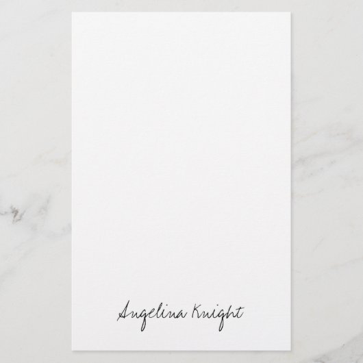 Elegant stijlvol, uniek handschrift briefpapier (Voorkant)