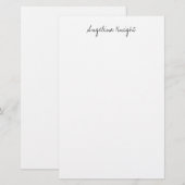 Elegant stijlvol, uniek handschrift briefpapier (Voorkant / Achterkant)