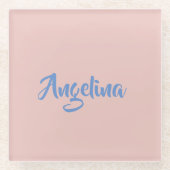 Elegant stijlvol, uniek handschrift glazen onderzetter (Voorkant)