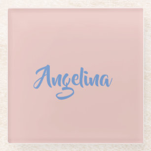 Elegant stijlvol, uniek handschrift glazen onderzetter