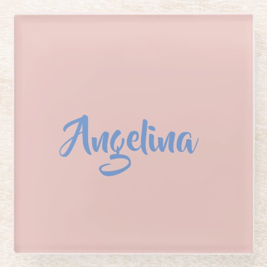 Elegant stijlvol, uniek handschrift glazen onderzetter (Voorkant)