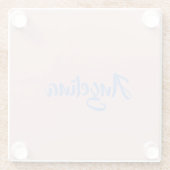 Elegant stijlvol, uniek handschrift glazen onderzetter (Achterkant)