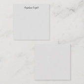 Elegant stijlvol, uniek handschrift notitiekaartje (Voorkant / Achterkant)