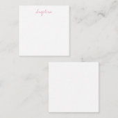 Elegant stijlvol, uniek handschrift notitiekaartje (Voorkant / Achterkant)