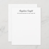 Elegant stijlvol, uniek handschrift RSVP kaartje (Voorkant / Achterkant)