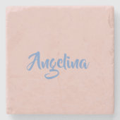 Elegant stijlvol, uniek handschrift stenen onderzetter (Voorkant)