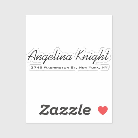 Elegant stijlvol, uniek handschrift sticker (Vel)