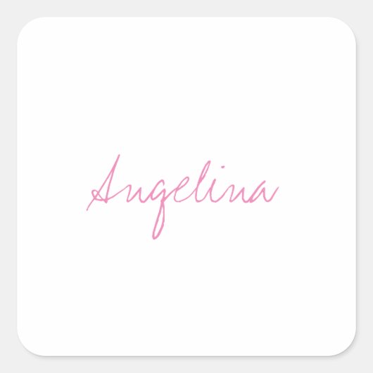 Elegant stijlvol, uniek handschrift vierkante sticker (Voorkant)