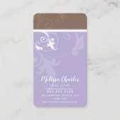 ELEGANT stijlvol verve gebladerte lila paarse brui Visitekaartje (Voorkant)