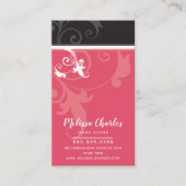 ELEGANT stijlvol verve gebladerte meloen rood zwar Visitekaartje (Voorkant)