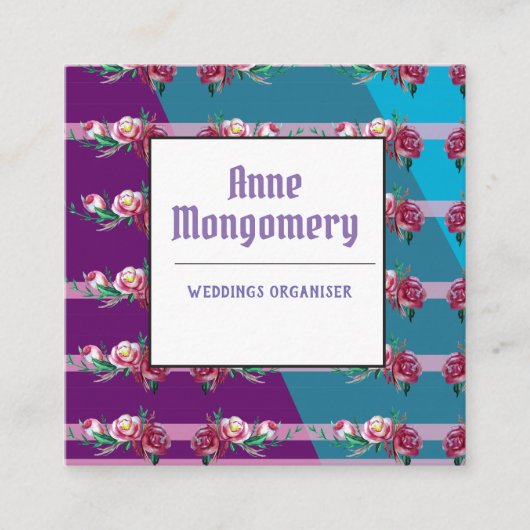 Elegant, stijlvol vierkant Visitekaartje (Voorkant)