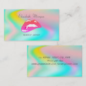 Elegant stijlvol, voorlopig holografisch — Lips Visitekaartje (Voorkant / Achterkant)