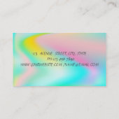 Elegant stijlvol, voorlopig holografisch — Lips Visitekaartje (Achterkant)