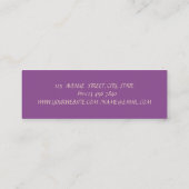 Elegant stijlvol, voorlopig Violet - Glittery Lip Mini Visitekaartje (Achterkant)