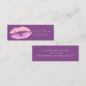 Elegant stijlvol, voorlopig Violet - Glittery Lip Mini Visitekaartje (Voorkant / Achterkant)