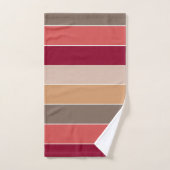 Elegant Stijlvol Warm Autumn gekleurde Stripes Bad Handdoek (Handdoek)