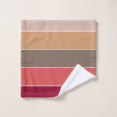 Elegant Stijlvol Warm Autumn gekleurde Stripes Bad Handdoek (Wasdoekje)