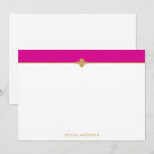 Elegant stijlvol, warm roze goud op maat notitiekaartje (Voorkant / Achterkant)