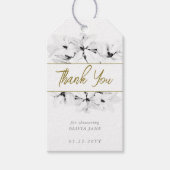 Elegant Stijlvol White Magnolias Gold Vrijgezellen Cadeaulabel (Voorkant)