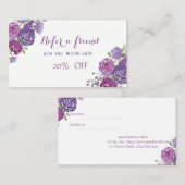 Elegant stijlvol, wit, Flowers Reference Kaart (Voorkant / Achterkant)