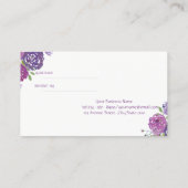 Elegant stijlvol, wit, Flowers Reference Kaart (Achterkant)