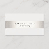 Elegant Stijlvol Wit Modern FAUX Zilver gestreept
Visitekaartje (Voorkant)