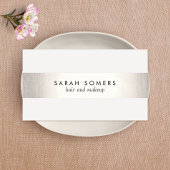 Elegant Stijlvol Wit Modern FAUX Zilver gestreept
Visitekaartje