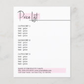 Elegant Stijlvol Wit Rose Beauty Menu (Voorkant)