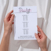 Elegant Stijlvol Wit Rose Beauty Menu