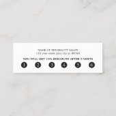 Elegant Stijlvol Wit Rose Beauty Salon Klantenkaartje (Achterkant)