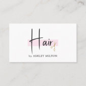 Elegant Stijlvol Wit Rose Gouden Schaar Haar Visitekaartje (Voorkant)