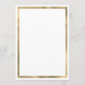 Elegant stijlvol witgouden lijst Huwelijksmenu Menu (Achterkant)