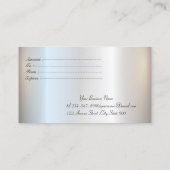 Elegant stijlvol zilver, geometrisch, stripes kortingskaartje (Achterkant)