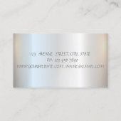 Elegant stijlvol, zilver gestreept visitekaartje (Achterkant)