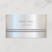 Elegant stijlvol, zilver gestreept visitekaartje (Voorkant)