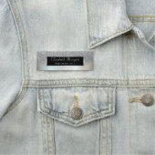 Elegant Stijlvol, zilver Lijst, Glitter Ombre Naamplaatje (In situ)