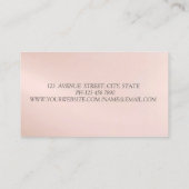 Elegant Stijlvol Zilveren Glitter Bokeh Lotus Pink Visitekaartje (Achterkant)