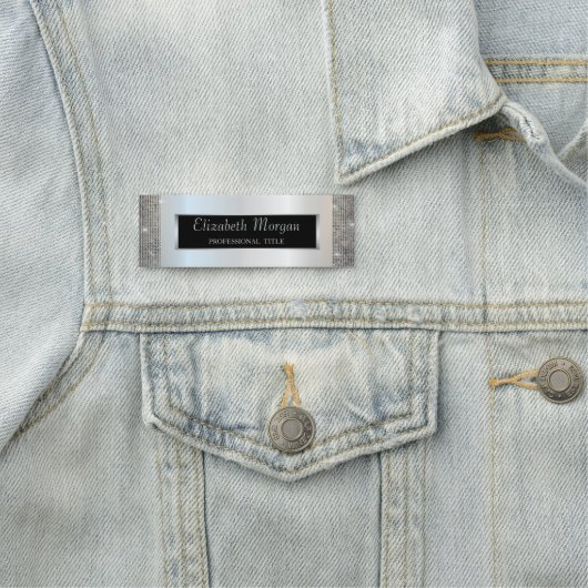 Elegant stijlvol, zilveren Lijst-reeksen Naamplaatje (In situ)