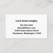 Elegant, stijlvol, zwart en goud visitekaartje (Achterkant)