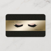 Elegant Stijlvol, zwart, Faux Lashes, Makeup Artis Visitekaartje (Voorkant)