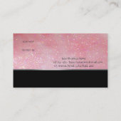 Elegant stijlvol zwart, Glittery Reference Kaart (Achterkant)