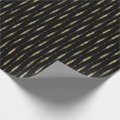 Elegant stijlvol zwart Gold Patroon Cadeaupapier (Hoek)
