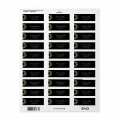 Elegant Stijlvol,Zwart,Goud Adres Etiket (Full Sheet)