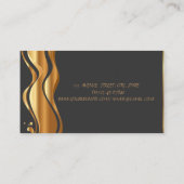 Elegant stijlvol zwart - goud visitekaartje (Achterkant)