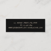 Elegant stijlvol, zwart, gouden kant mini visitekaartje (Achterkant)