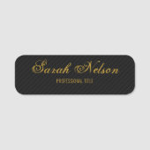 Elegant stijlvol zwart naamplaatje (Voorkant)