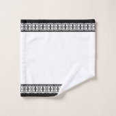 Elegant stijlvol zwart-wit bad handdoek (Wasdoekje)