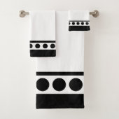 Elegant stijlvol zwart-wit keukenpakket bad handdoek (Insitu)