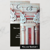 ELEGANT STIJLVOLE DECORATIE, rood wit zwart Kaart (Voorkant / Achterkant)