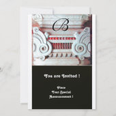 ELEGANT STIJLVOLE DECORATIE rood wit zwart zilver  Kaart (Achterkant)